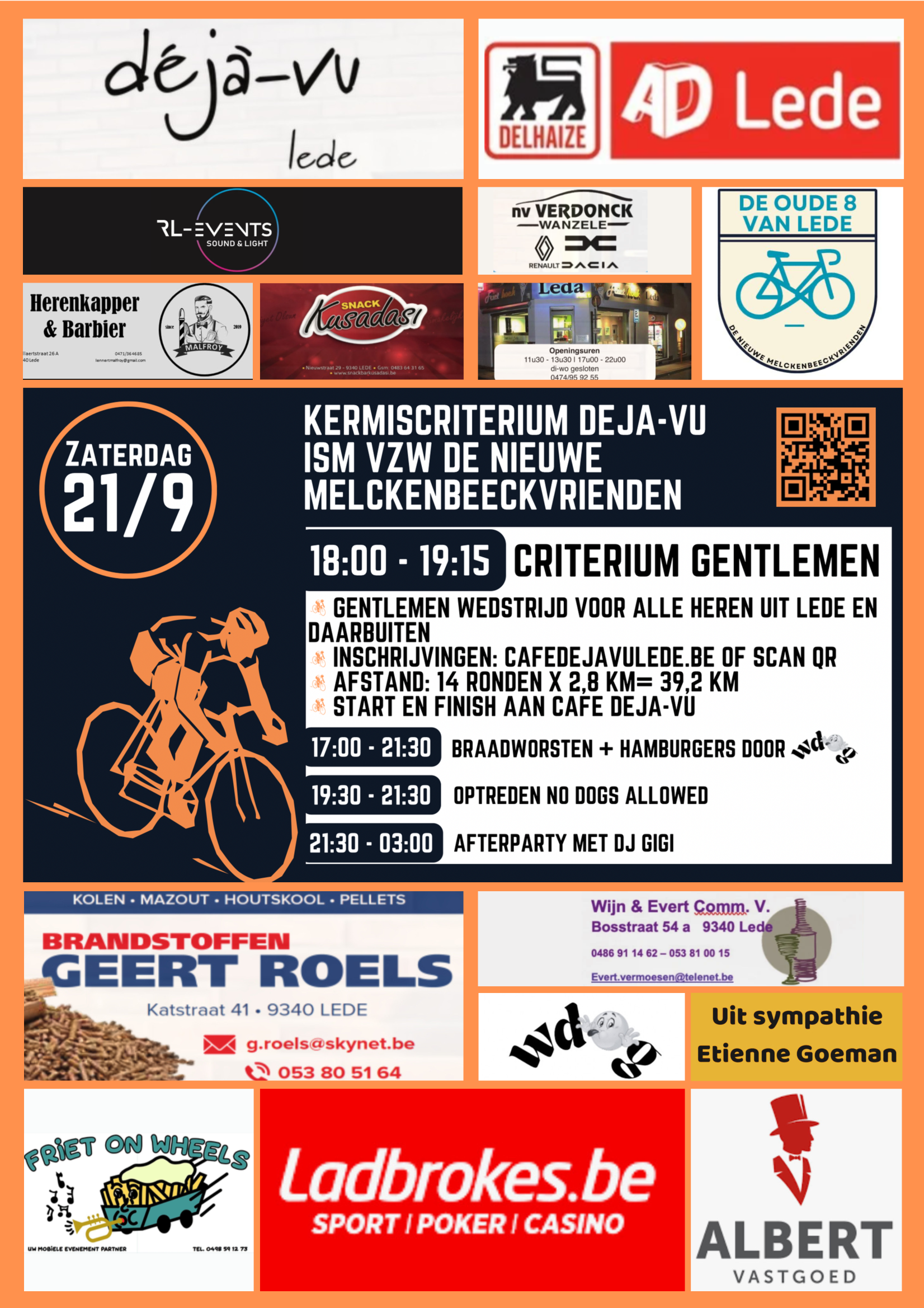 Overzicht van de sponsors